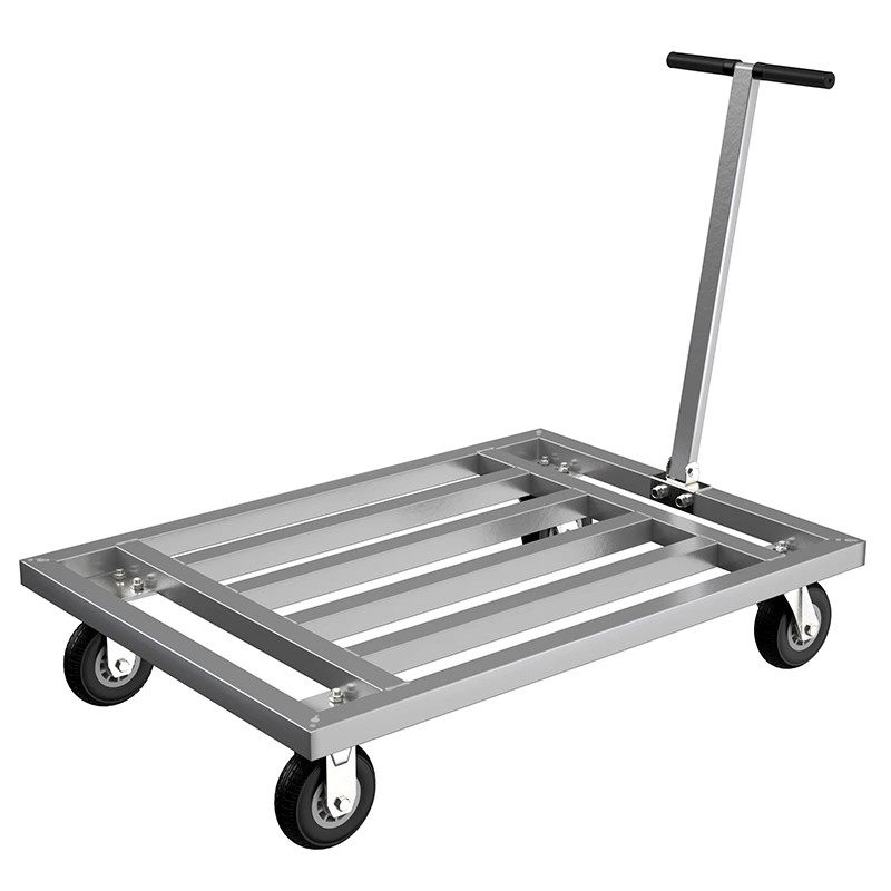 米想平板车推货车钢板手推车搬运货车小推车折叠拉货车推车方管车