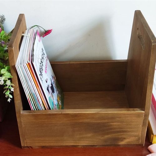 黑胶唱片收纳箱古典怀旧LP收纳架碟片实木收纳盒CD架收纳架