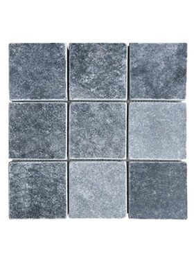 复古做旧黑色莱姆石户外马赛克瓷砖汀步石庭院花园卫生间防滑地砖