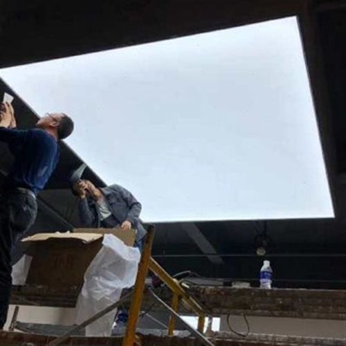 白色透光膜B1防火膜软膜天花吊顶工程灯膜拉膜窗帘店吊顶灯箱膜