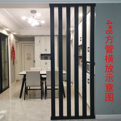 入户铝合金格栅屏风隔断玄关客厅餐厅镂空装饰墙房间分隔现代简约