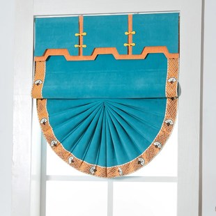 浙江绍兴新中式别墅轻奢罗马帘窗帘飘窗小窗户卧室加厚全遮光隔热