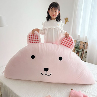 2024新款 床头软包靠背榻榻米半躺腰靠三角大靠枕宿舍学生可拆洗XF