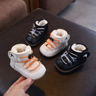 子棉鞋 加绒加厚软底学步前鞋 6到12个月冬季 小月龄0到6个月婴儿鞋