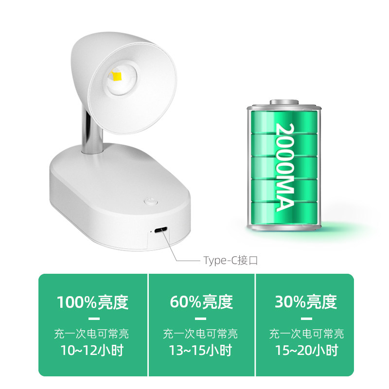 遥控无线充电洗墙射灯家用免布线免打孔客厅背景墙小山丘壁灯