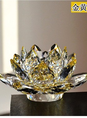 镇店之宝水晶莲花汽车用内饰品摆件结婚家居装饰品好运连连礼物