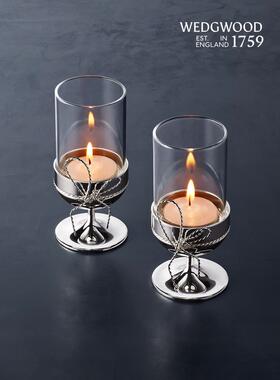 WEDGWOOD威基伍德王薇薇爱之结绳烛台摆件场景布置仪式感