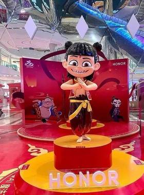 卡通哪咤魔童闹海降世玻璃纤维雕塑模型影院动漫敖丙太乙真人物摆