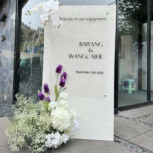 2025新款pvc亚克力背景板宝宝周岁宴生日套餐肌理订婚迎宾牌定制