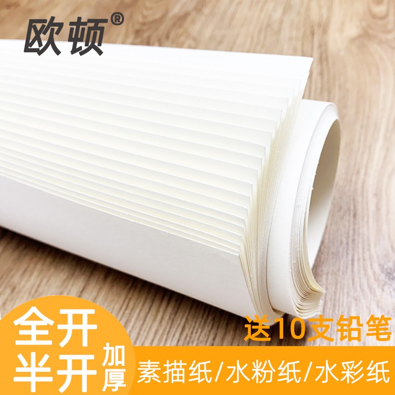 全开素描纸2k大张超大1k一开二开对开半开160N铅画纸整开230g全开