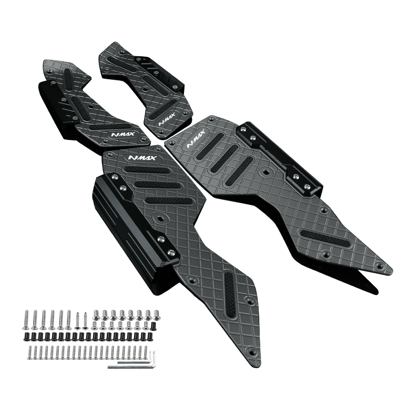 适用山叶M155改装脚垫CC铝合金脚踏板四护边防滑橡胶防蹭条