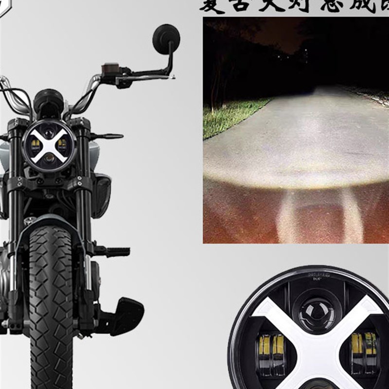 适用于赛CV190大灯车灯圆灯大灯改装配件超亮