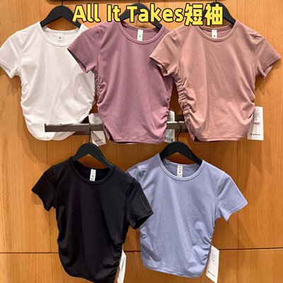 直邮 lululemon All It Takes系列Nulu罗纹修身短款短袖T恤女
