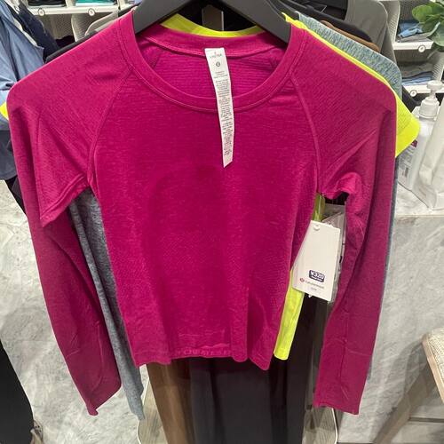 Lululemon/露露乐蒙2.0长袖瑜伽修身女士亲肤透气丝光棉打底衫t恤