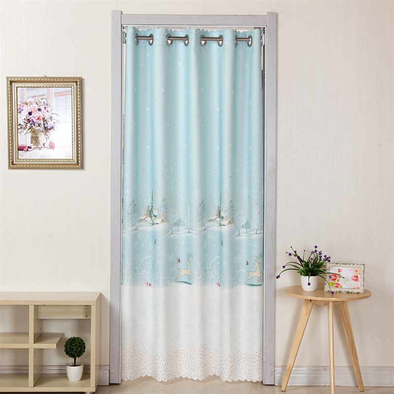 门帘布艺隔断帘装饰帘试衣间卧A室客厅卫生间免打孔成品飘窗长门