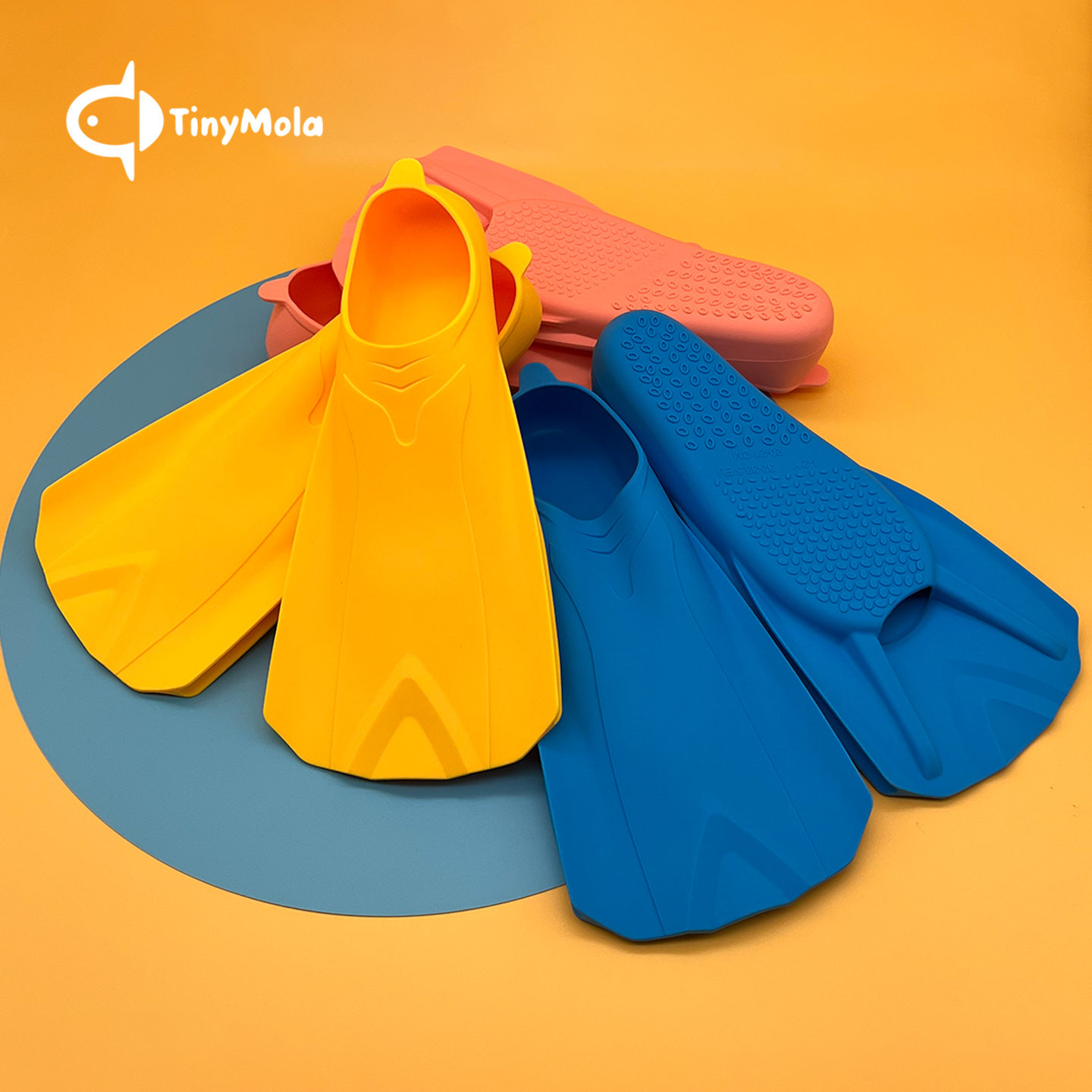 TinyMola游泳脚蹼短款浮潜蛙鞋