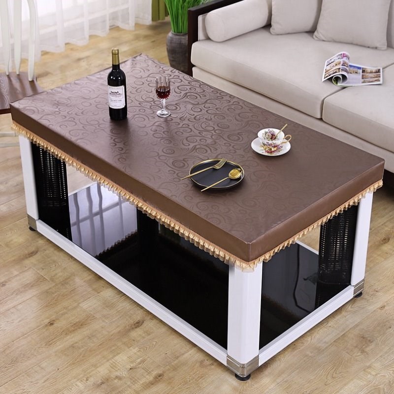 长方形烤火桌皮罩套防水防油免洗桌布防烫防尘餐桌垫麻将机茶几罩