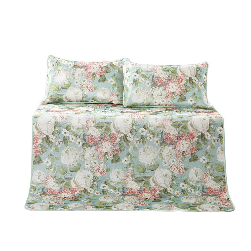 冰丝凉席三件套1.8m床笠冰丝席夏凉席1.5米空调软席子折叠