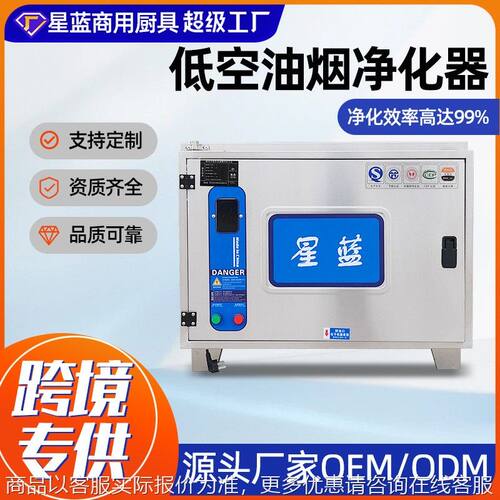 低空油烟净化器饭店商用静电式大吸力厨房分离器烧烤油烟净化器