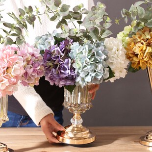 轻奢高档仿真花束绣球花艺假花草装饰花瓶套装客厅餐桌电视柜摆件