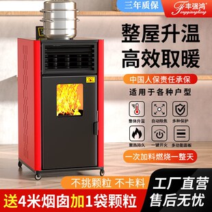 生物质颗粒取暖炉冬季 家用室内无烟燃料水暖地暖带暖气片2024新型