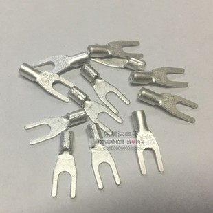 叉形铜线耳 冷压接线端子UT 厚0.75mm 国标环保紫铜SNB1.25