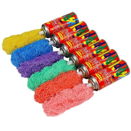 彩带喷雪婚礼彩喷开业喷雾雪花结婚用品喷彩带泡沫彩带丝礼炮彩喷