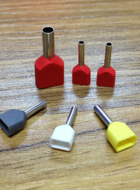 TE-2508 冷压端头 双线管形预绝缘端头 双线端子 针型端子