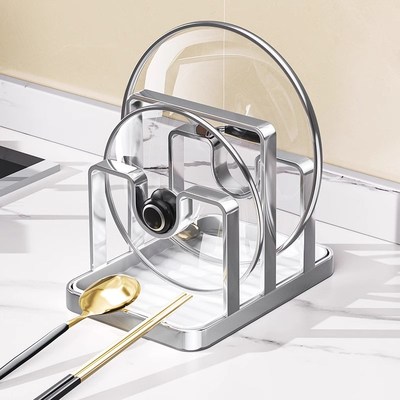 304不锈钢锅盖菜板放置架厨房置物架多功能家用砧板刀架收纳架