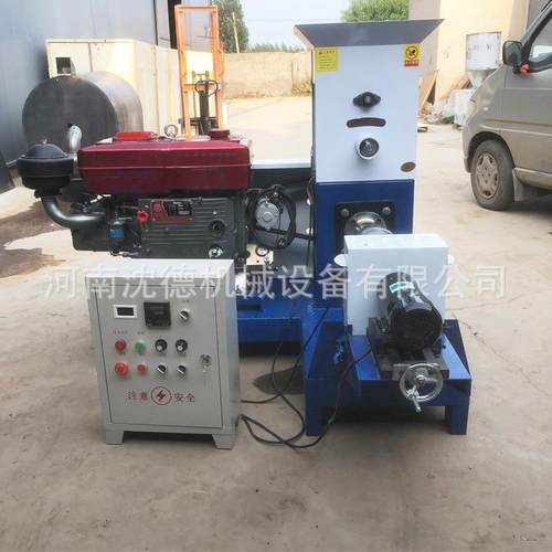 柴油动力饲料膨化机水产鱼饲料猫粮机器大型猫粮狗粮颗粒膨化机