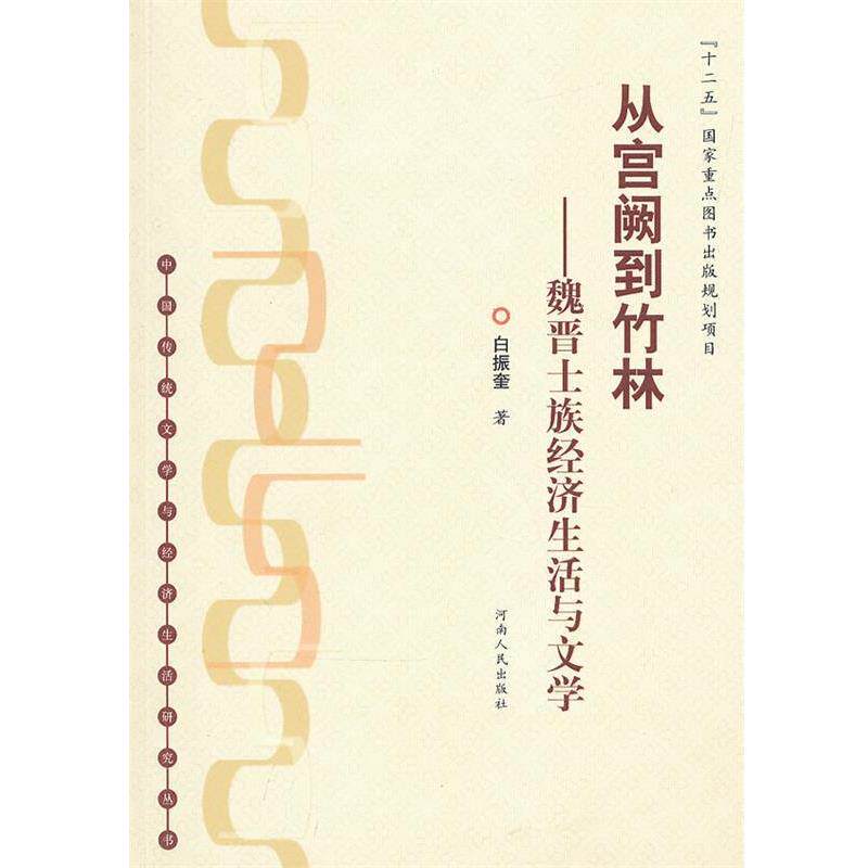 【正版书】 从宫阙到竹林--魏晋士族经济生活与文学 白振奎 著 河南人民出版社