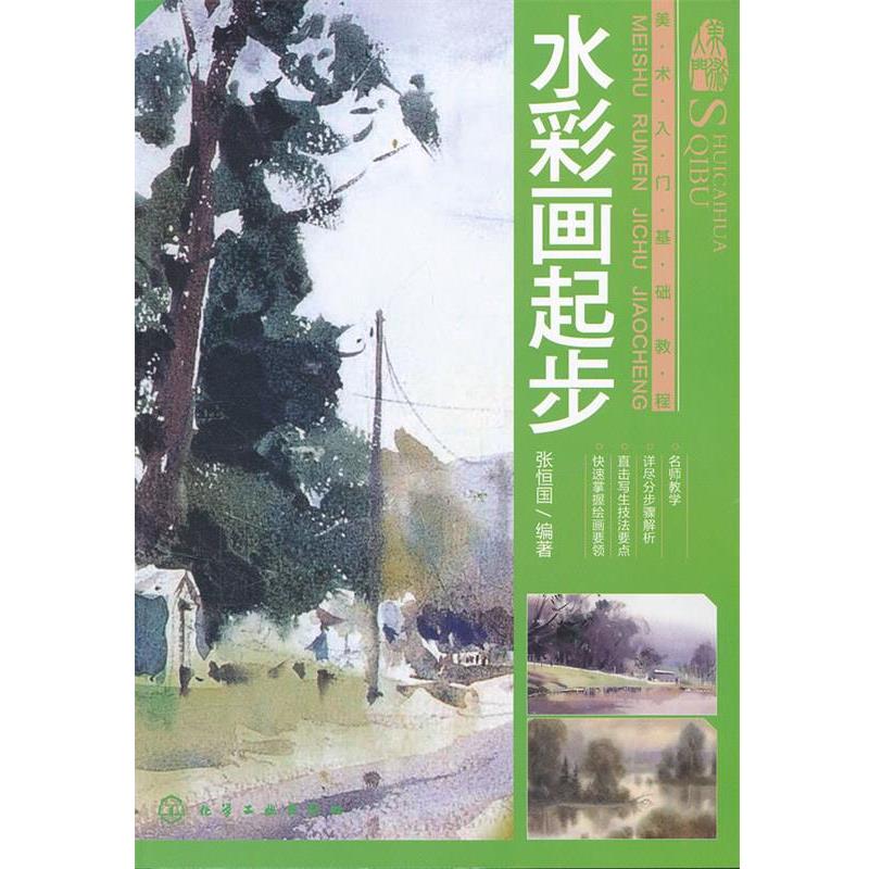 【正版书】 美术入门基础教程--水彩画起步 张恒国 化学工业出版社