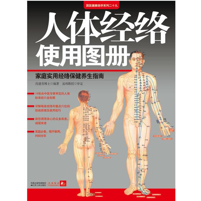 【正版书】 人体经络使用图册 肖建喜 编著 江苏人民出版社