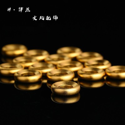 古法卡环镀24K工艺光面隔珠