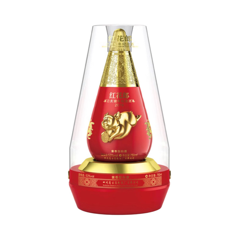 53度750ml红花郎15己亥猪年纪念酒图片