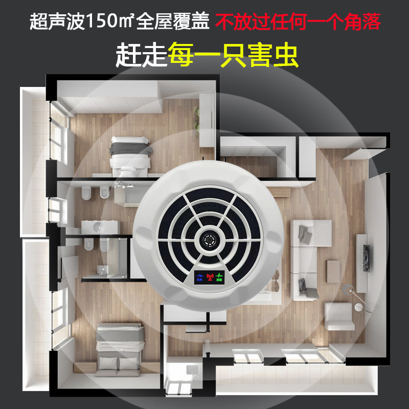 晋心超声波驱蚊器家用防蟑螂神器室内杀除蚊虫灭苍蝇克星电子赶鼠