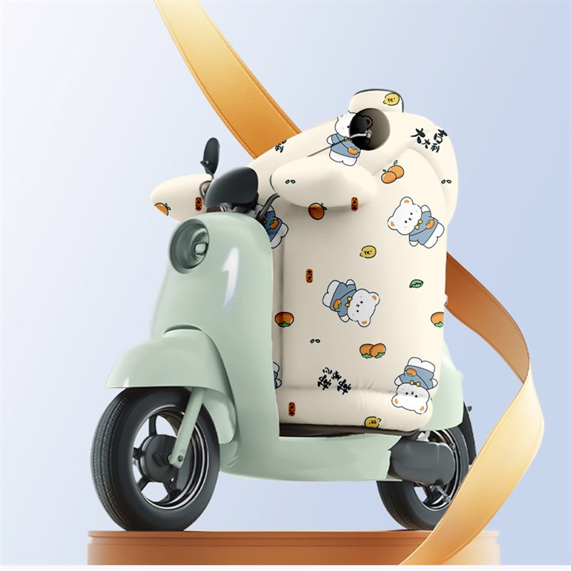 电动车电瓶摩托车挡风被防寒保暖加绒加厚加大护肩2025年冬季新款