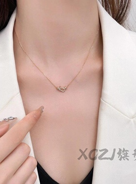 XCZJ马蹄扣航海项链张元英同款女轻奢高级感锁骨链女情人节日礼物