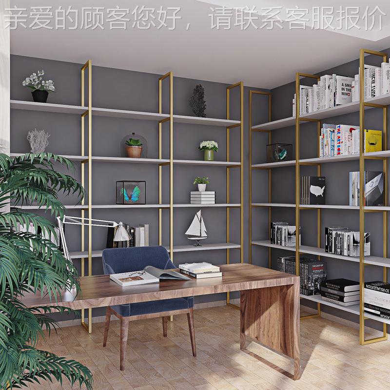 北ins风铁置物架书架欧隔断甲客厅落地化妆艺品展示架子网红42342