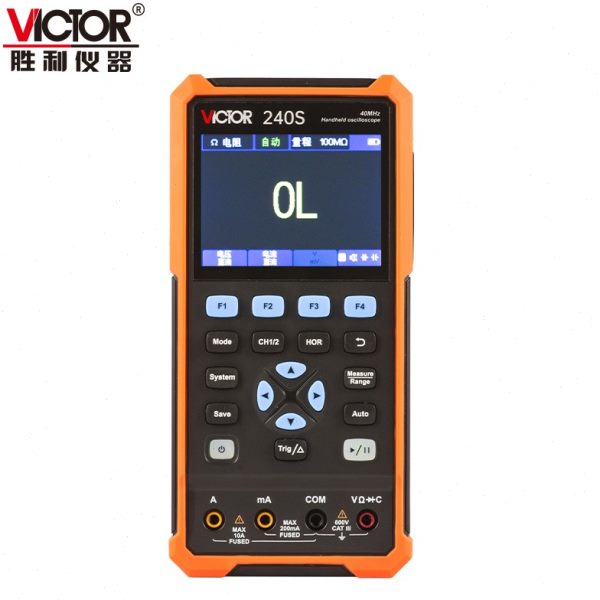 胜利仪器VC240S手持示波器270S 双通道彩屏示波器万用表二/三合一