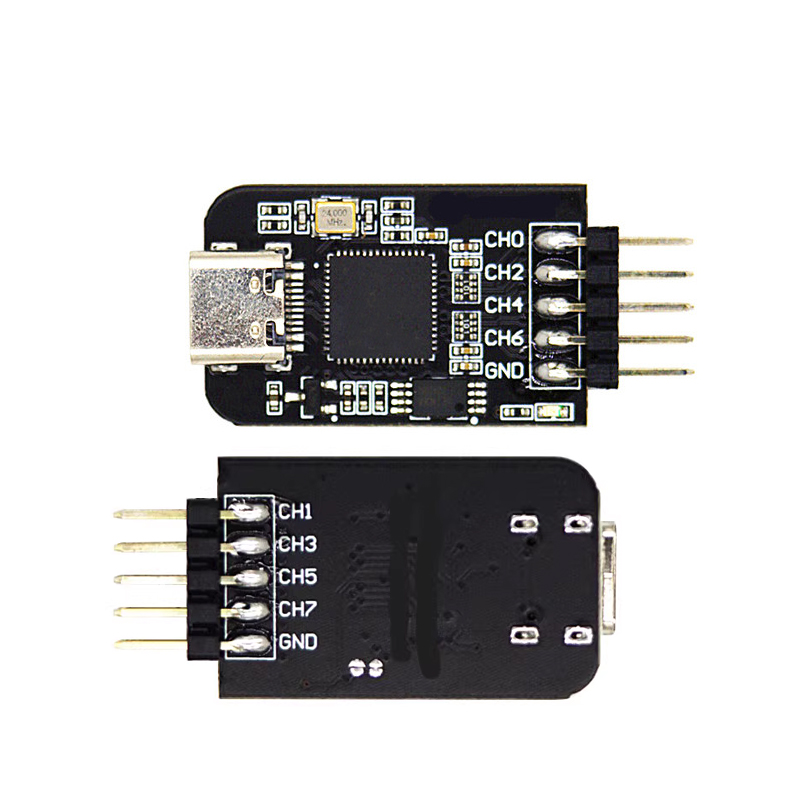 迷你逻辑分析仪TYPE-C接口单片机ARM FPGA调试工具24M采样8通道