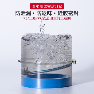 75管道卫生间排风扇止逆阀浴室浴霸排气口防反臭止回阀110 PVC管