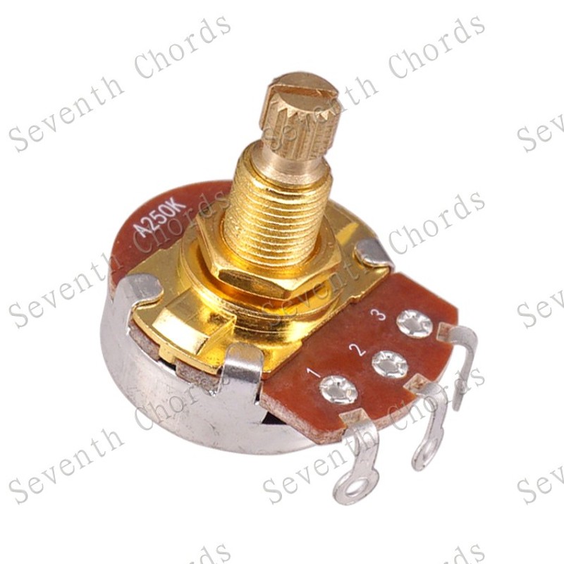 18MM金色铜轴电吉他贝司大电位器音量音色电子开关旋钮500K 250K