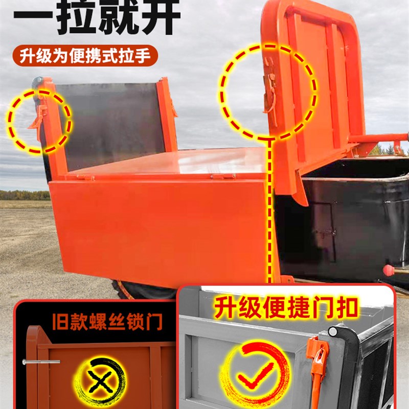 建筑工程自卸电动车三轮车工地载重王运输车柴油农用拉货大翻斗车