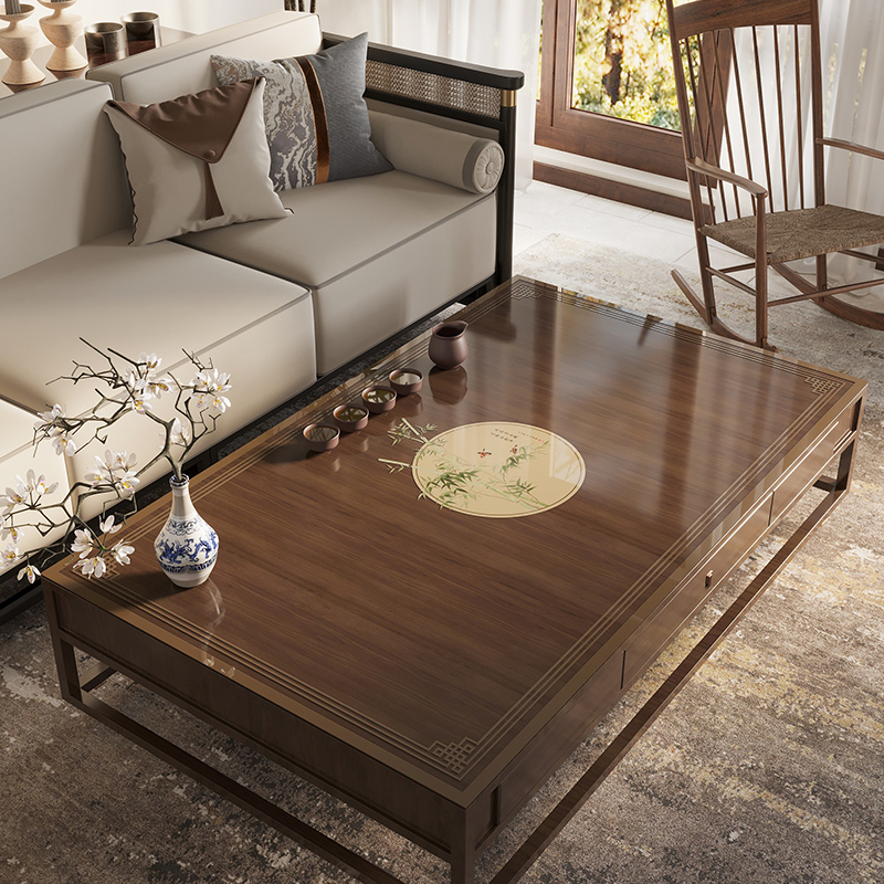 新中式PVC透明桌垫防油防水免洗高级感软玻璃隔热垫水晶板茶几垫