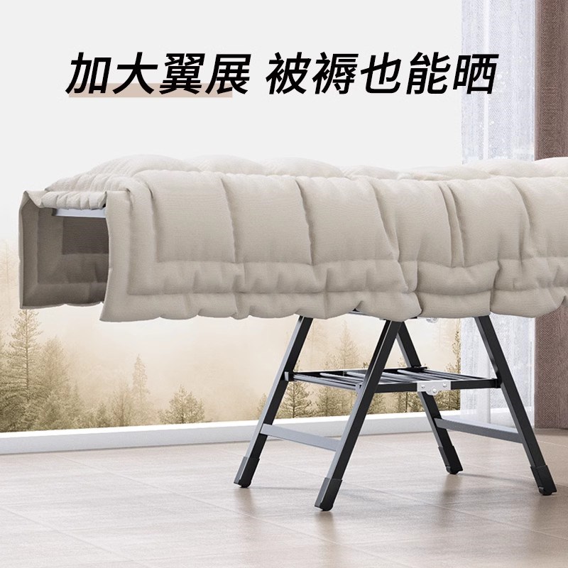 折叠晾衣架阳台家用落地式晒衣架室内外婴儿凉晒挂衣杆晒被子神器