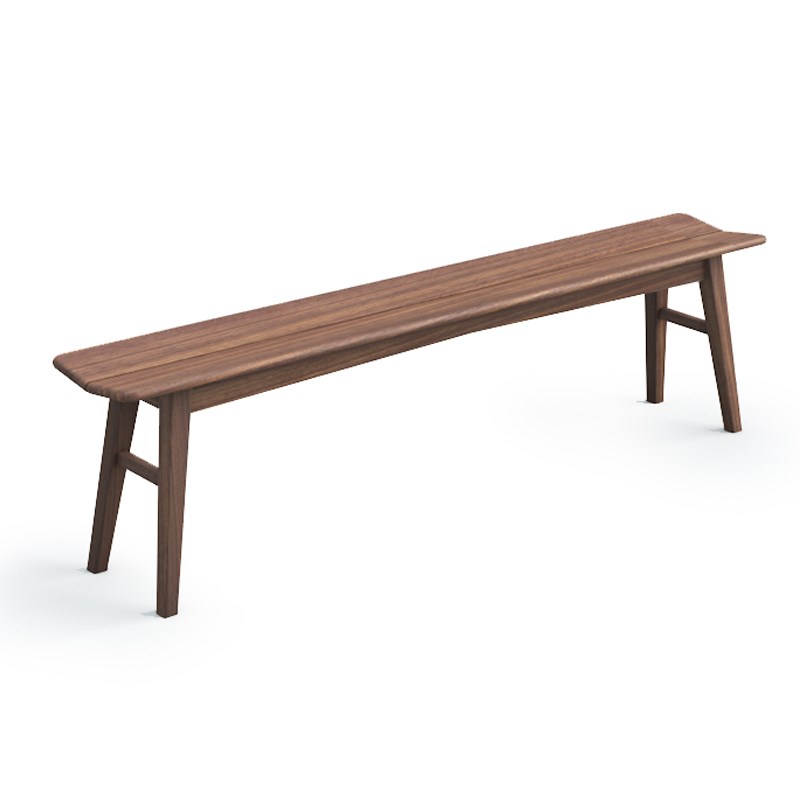 小户型黑胡桃实木条凳红s橡长凳床尾凳简约坐椅子北欧卡约换鞋凳