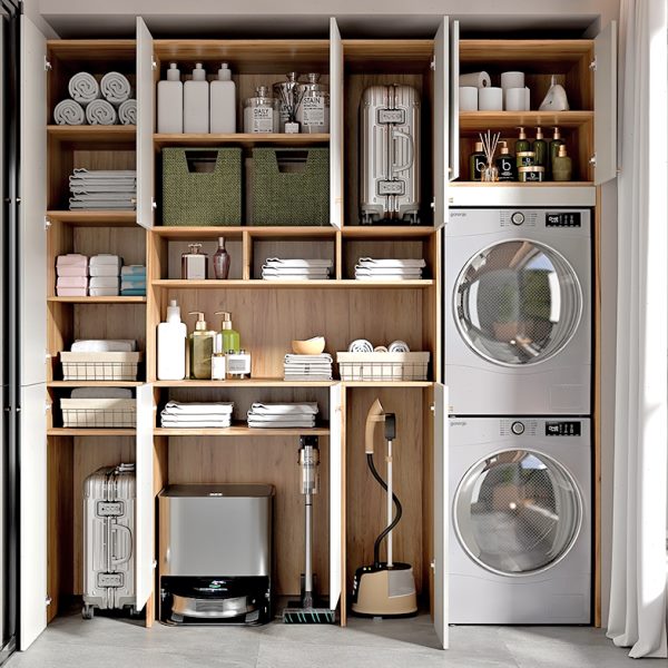 多功能扫地机器人基柜阳台柜一体站隐藏柜置物储物柜柜柜高柜遮挡