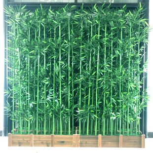 饰户外遮挡仿生绿植 仿真竹子公司酒店造景隔断屏风假竹子室内装