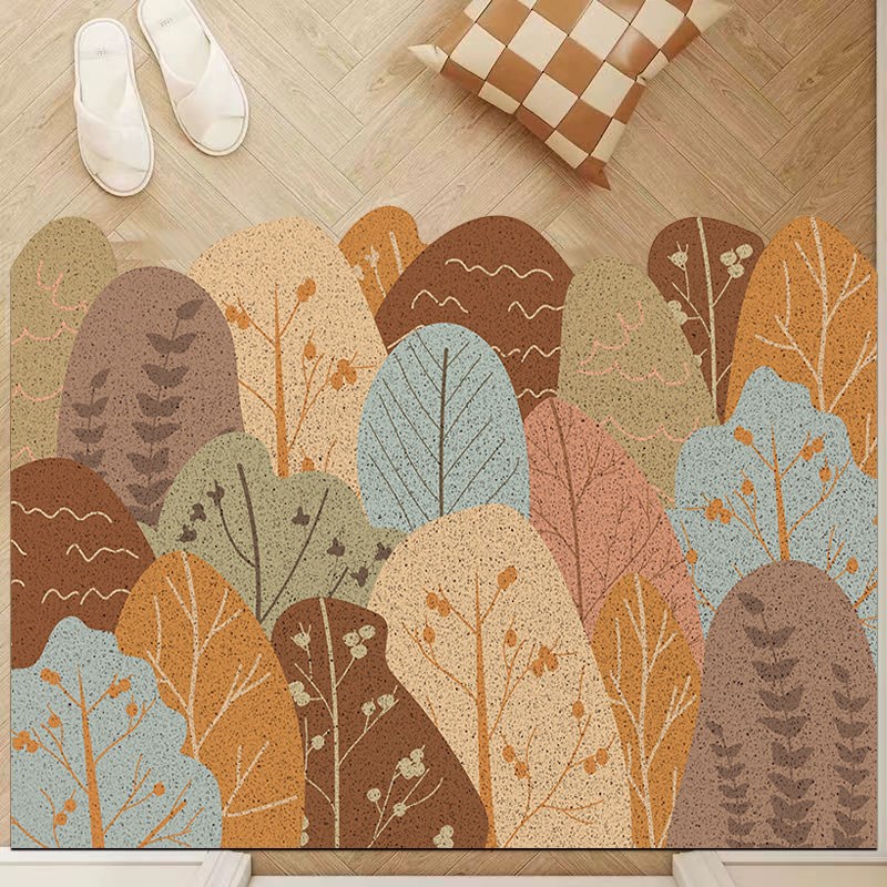 绿植丝圈家用入户门地垫防滑除尘进门刮泥蹭土门口可裁剪门垫地毯